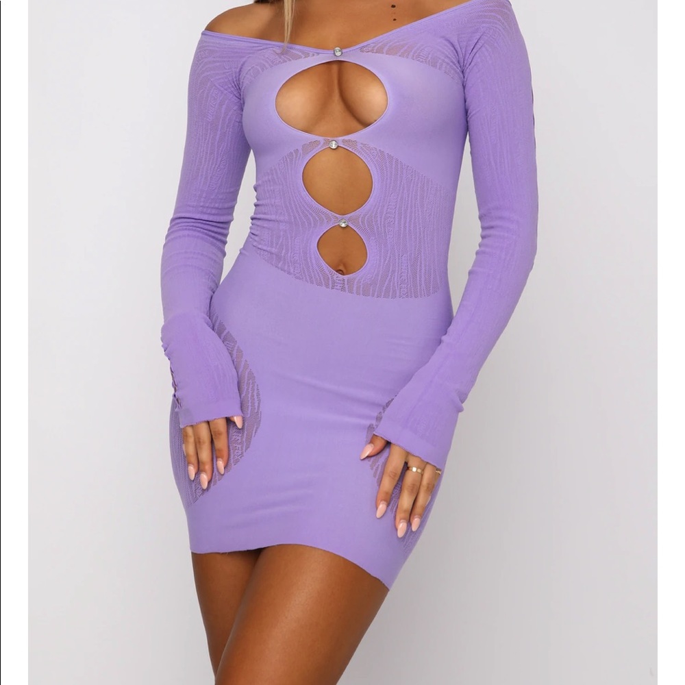 White fox (poster girl inspired dress) purple